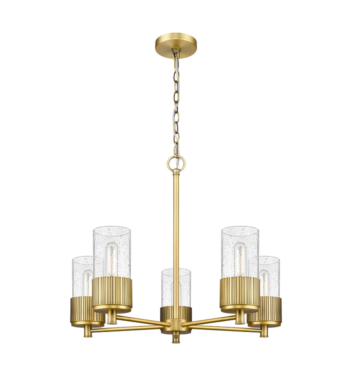 Innovations Lighting Bolivar 7" Chandelier Chandeliers Innovations Lighting Brushed Brass Seedy ; Glass Type: Seedy 