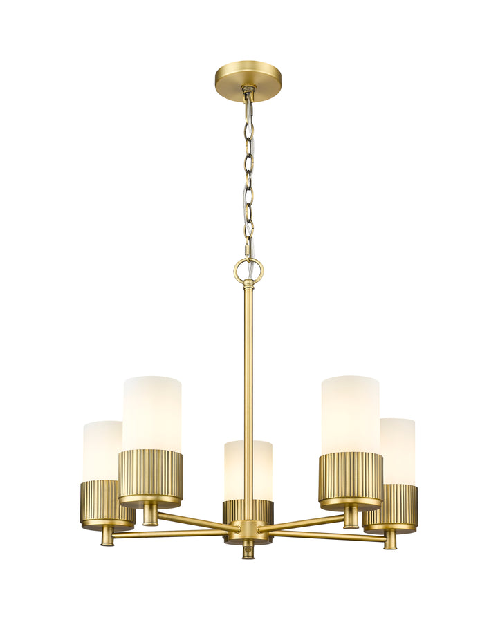 Innovations Lighting Bolivar 7" Chandelier Chandeliers Innovations Lighting Brushed Brass White ; Glass Type: Frosted 