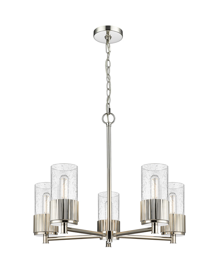 Innovations Lighting Bolivar 7" Chandelier Chandeliers Innovations Lighting Polished Nickel Seedy ; Glass Type: Seedy 