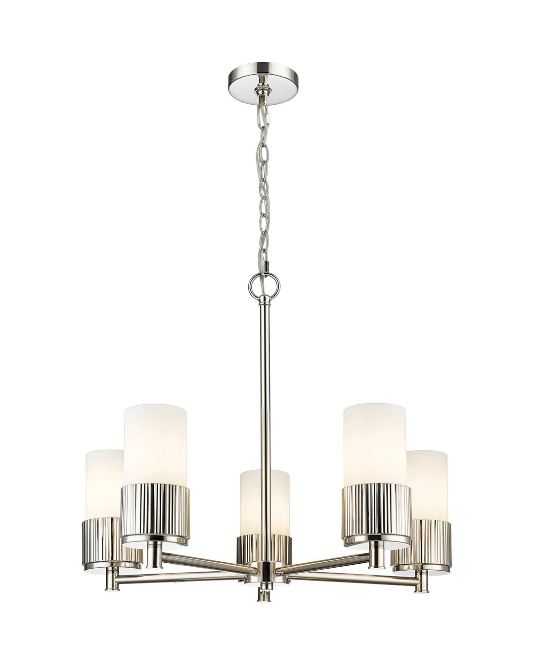 Innovations Lighting Bolivar 7" Chandelier Chandeliers Innovations Lighting Polished Nickel White ; Glass Type: Frosted 