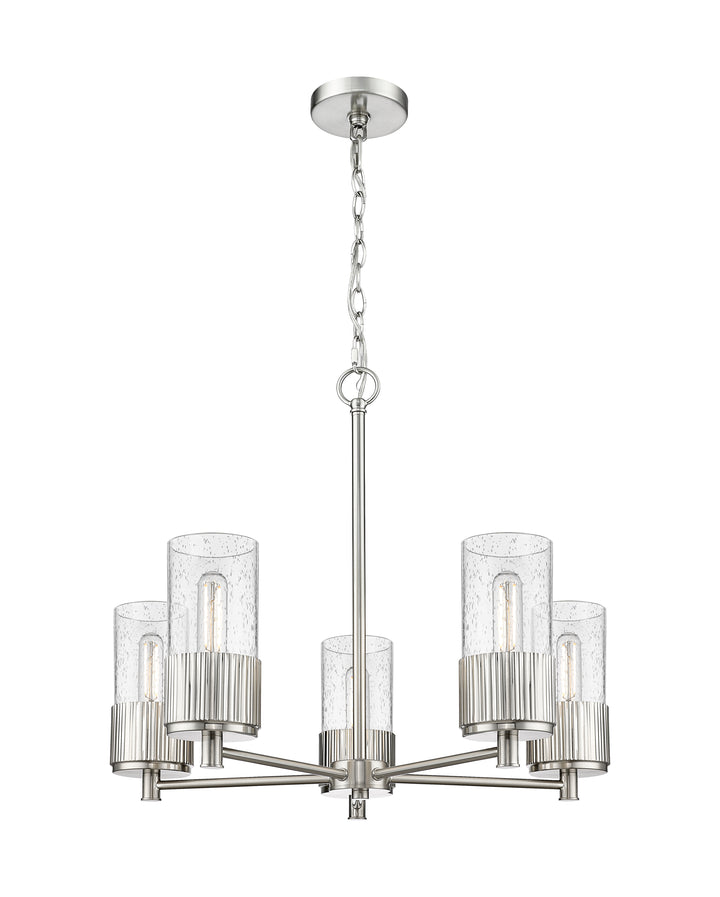 Innovations Lighting Bolivar 7" Chandelier Chandeliers Innovations Lighting Satin Nickel Seedy ; Glass Type: Seedy 