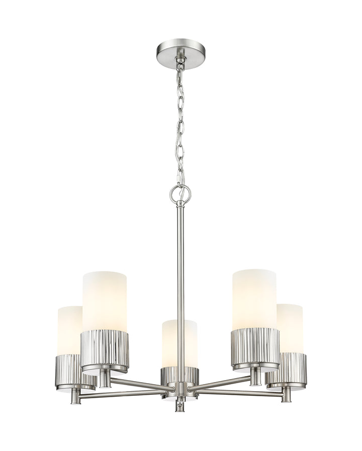 Innovations Lighting Bolivar 7" Chandelier Chandeliers Innovations Lighting Satin Nickel White ; Glass Type: Frosted 