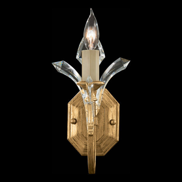 Fine Art Handcrafted Lighting Beveled Arcs 13"H Sconce in Muted Gold Leaf (761450ST)