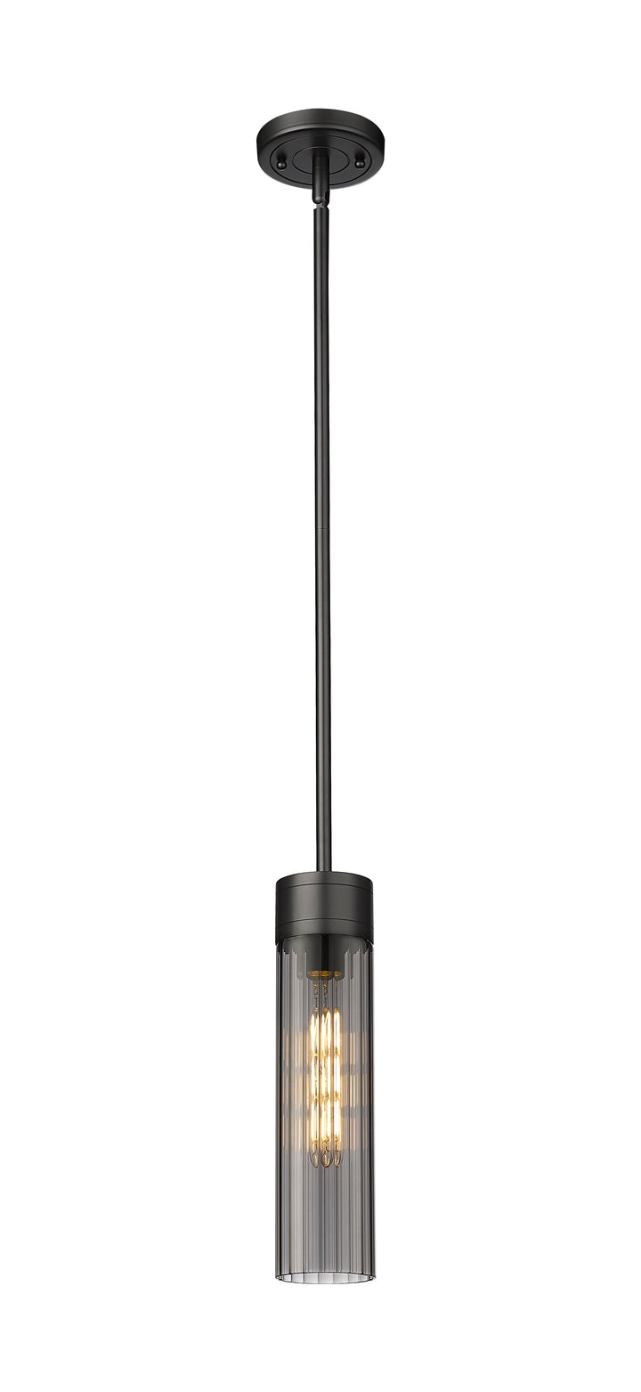 Innovations Lighting Empire 11" Pendant - Matte Black Pendants Innovations Lighting Light Smoke ; Glass Type: Smoked  