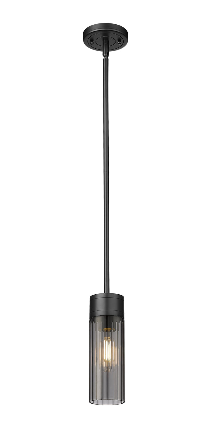 Innovations Lighting Empire 8" Pendant - Matte Black Pendants Innovations Lighting Light Smoke ; Glass Type: Smoked  