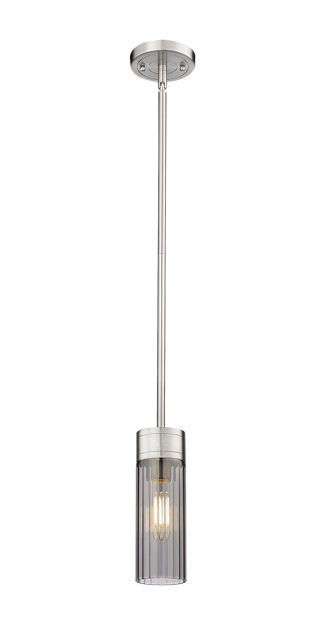 Innovations Lighting Empire 8" Pendant - Satin Nickel Pendants Innovations Lighting Light Smoke ; Glass Type: Smoked  