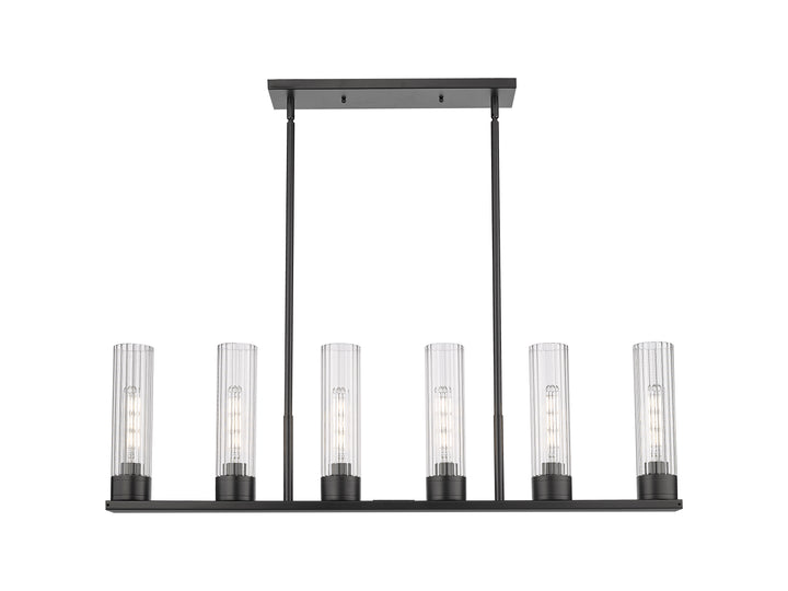 Innovations Lighting Empire 11" Linear Pendant - Matte Black Pendants Innovations Lighting Clear ; Glass Type: Clear  