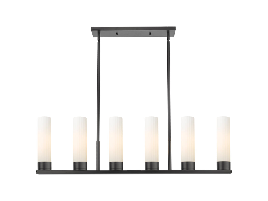 Innovations Lighting Empire 11" Linear Pendant - Matte Black Pendants Innovations Lighting White ; Glass Type: Frosted  