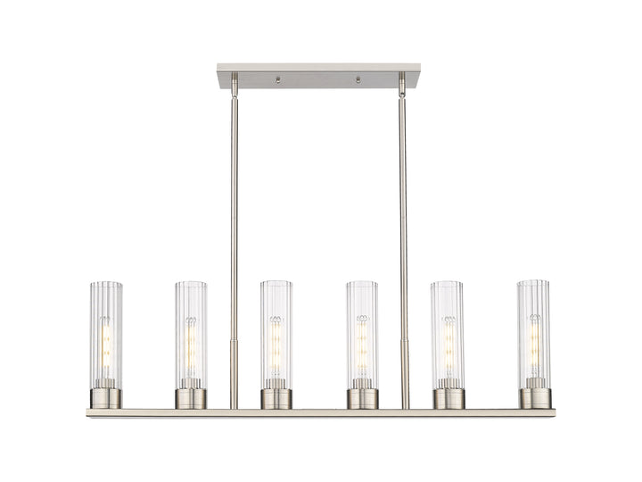 Innovations Lighting Empire 11" Linear Pendant - Satin Nickel Pendants Innovations Lighting Clear ; Glass Type: Clear  