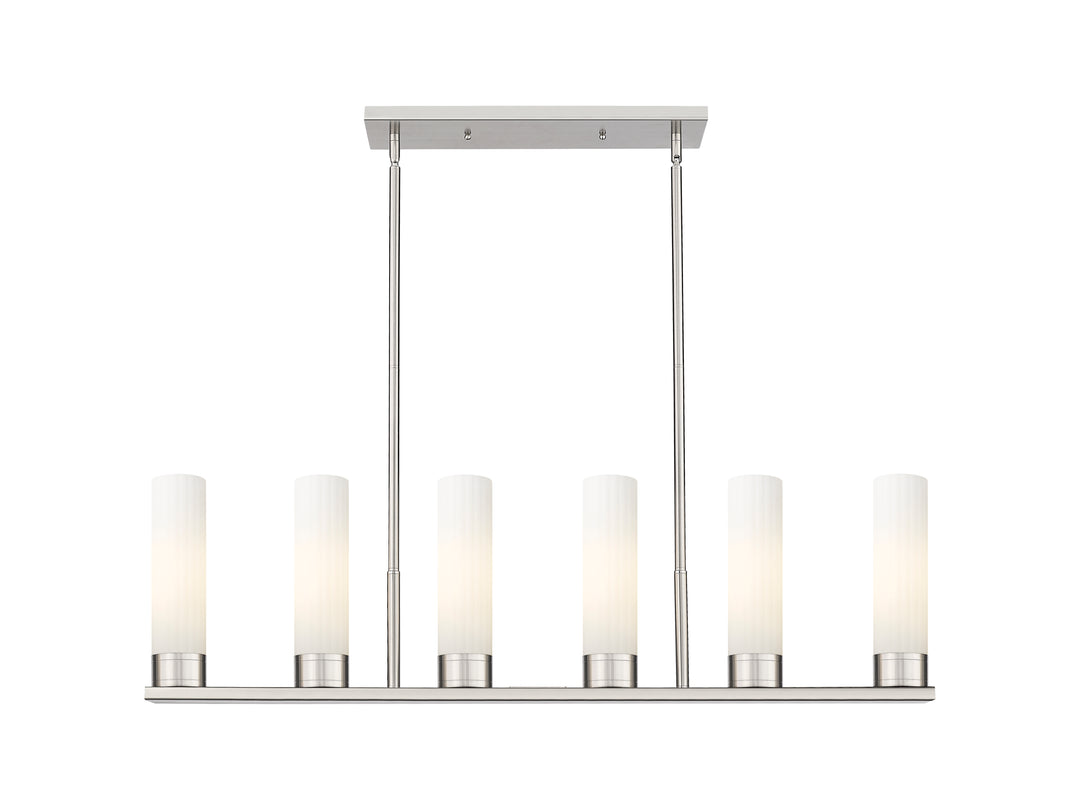 Innovations Lighting Empire 11" Linear Pendant - Satin Nickel Pendants Innovations Lighting White ; Glass Type: Frosted  