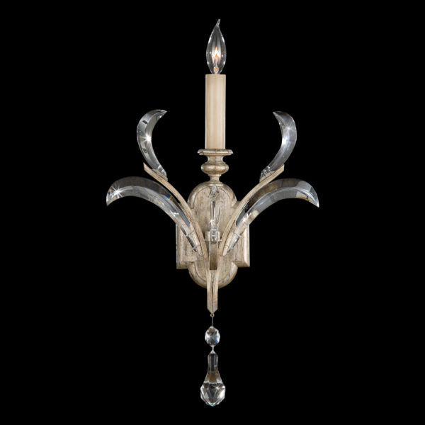 Fine Art Handcrafted Lighting Beveled Arcs 25"H Sconce in Warm Muted Silver Leaf (705150ST)