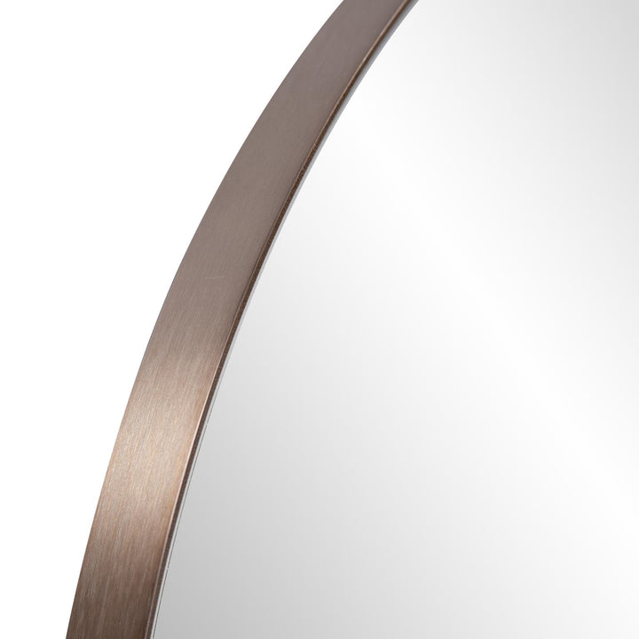 Howard Elliott Van Buren Brushed Brass Round Mirror