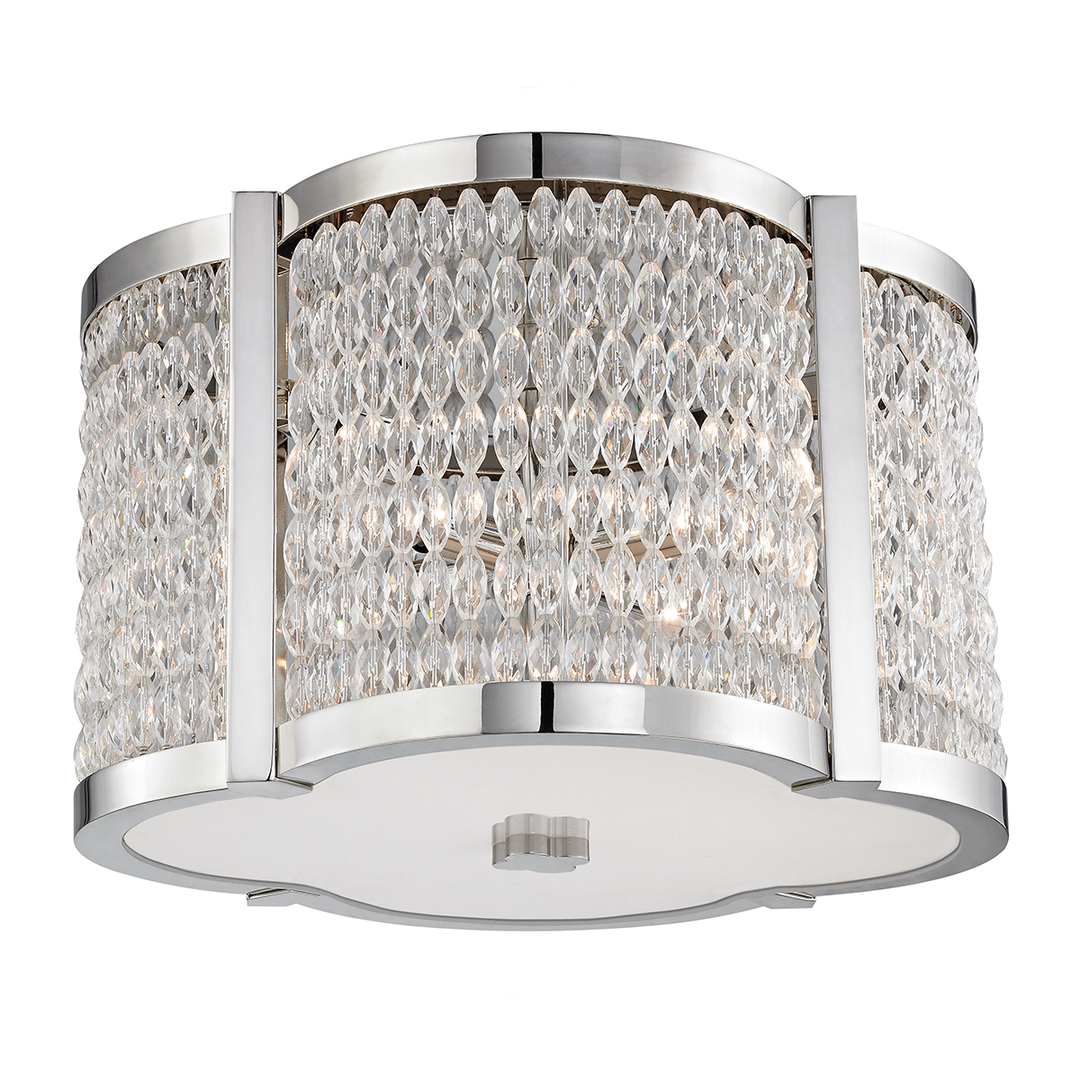 Hudson Valley Lighting Ballston Flush Mount Ceiling Flush Mounts Hudson Valley Lighting Polished Nickel  