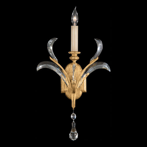 Fine Art Handcrafted Lighting Beveled Arcs 25"H Sconce in Muted Gold Leaf (762250ST)