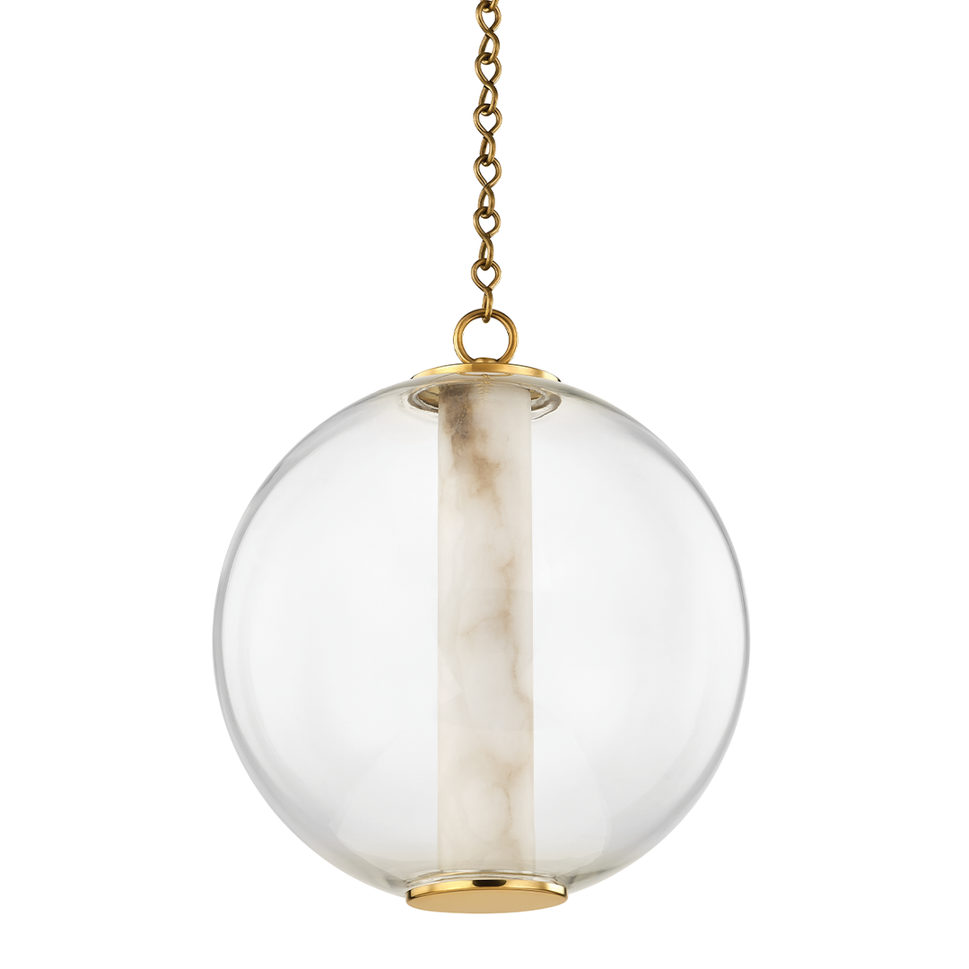 Corbett Lighting Pietra Pendant Pendants Corbett VINTAGE BRASS 16x18 