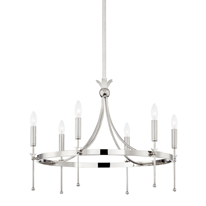 Hudson Valley Lighting Gates Chandelier Chandeliers Hudson Valley Lighting Polished Nickel  