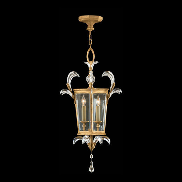Fine Art Handcrafted Lighting Beveled Arcs 22"W Square Pendant in Muted Gold Leaf (762340ST)
