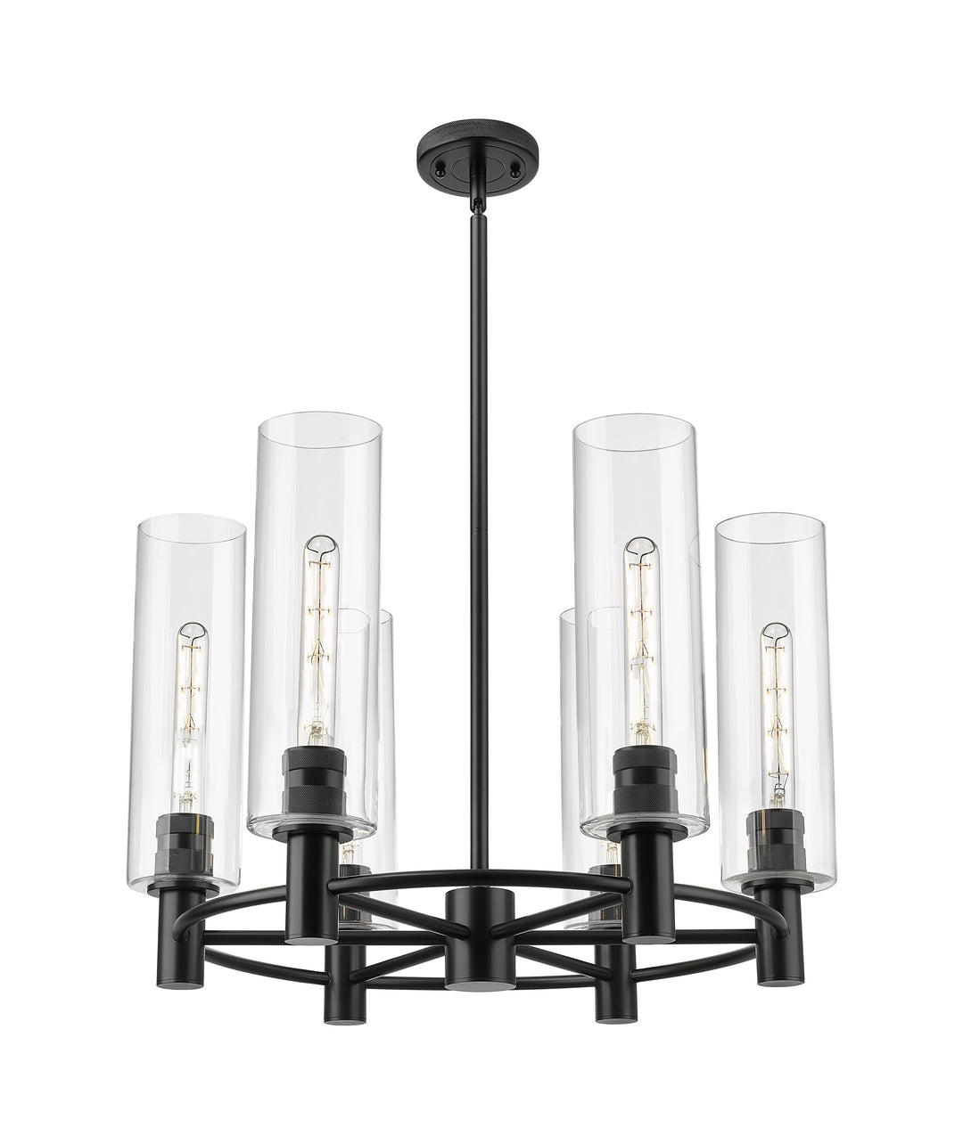 Innovations Lighting Crown Point 12" Chandelier - Matte Black