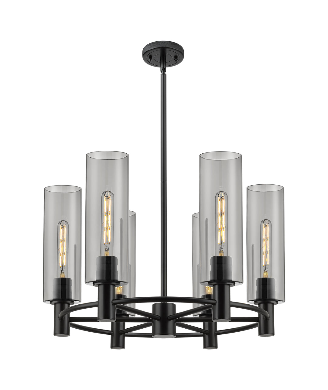 Innovations Lighting Crown Point 12" Chandelier - Matte Black