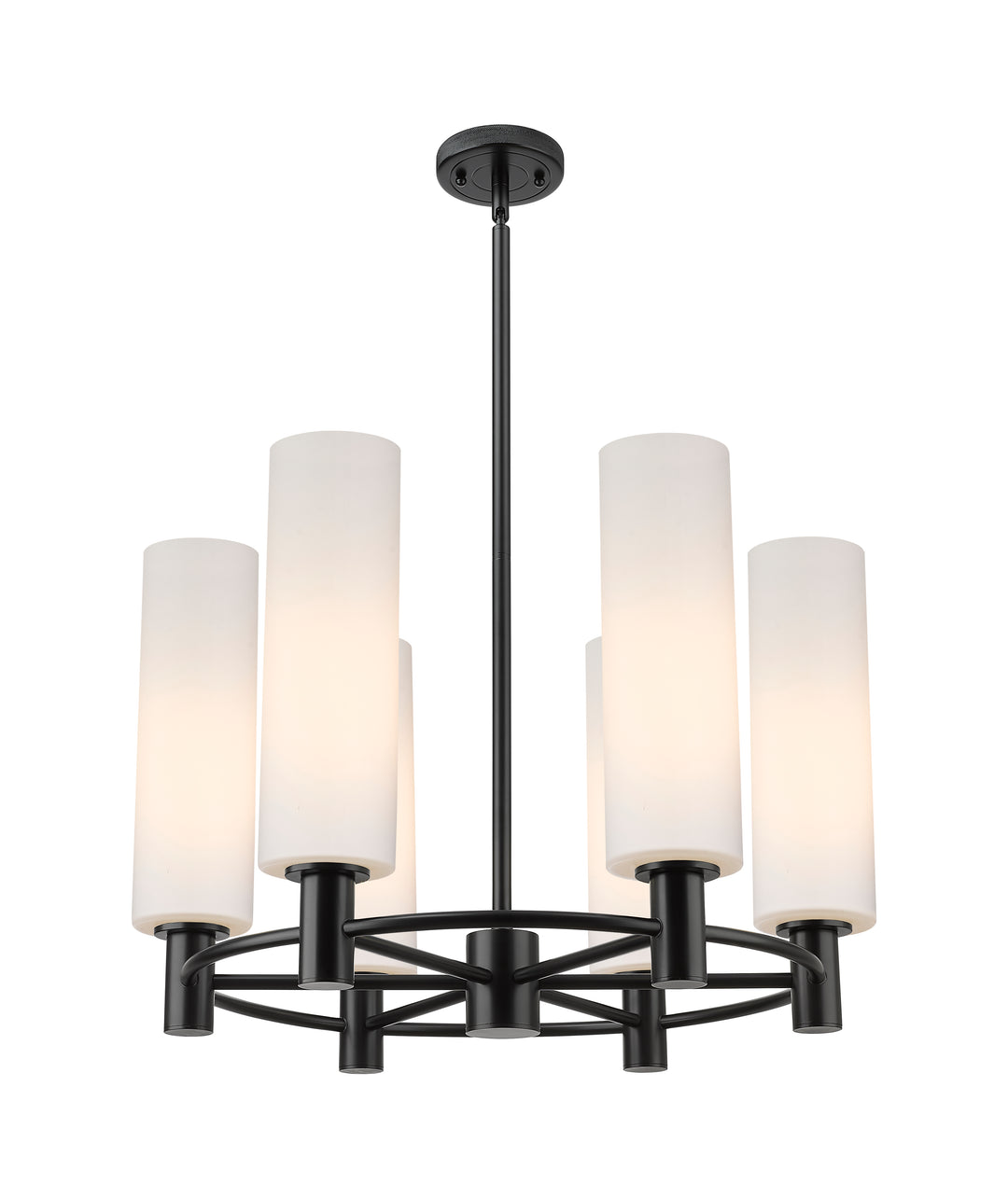 Innovations Lighting Crown Point 12" Chandelier - Matte Black