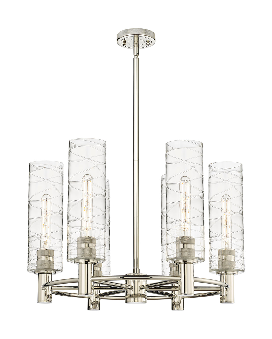 Innovations Lighting Crown Point 12" Chandelier - Polished Nickel