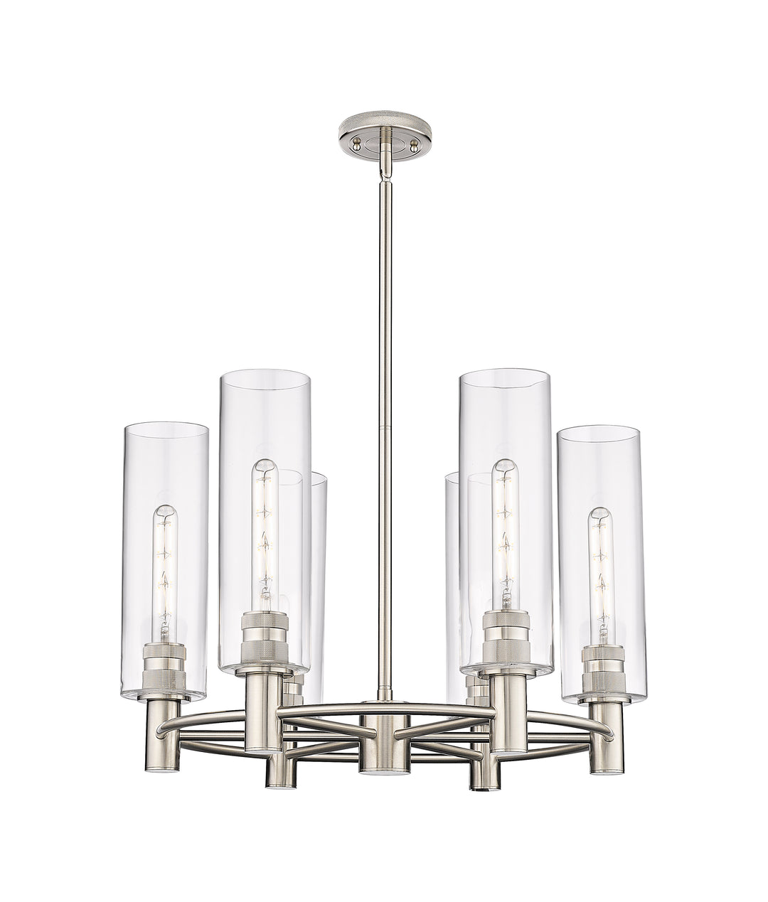 Innovations Lighting Crown Point 12" Chandelier - Satin Nickel
