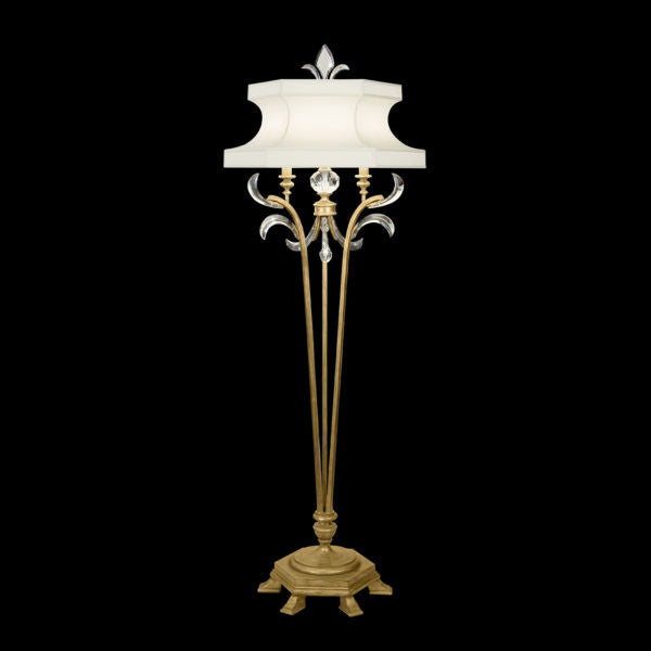 Fine Art Handcrafted Lighting Beveled Arcs 72"H Floor Lamp in Muted Gold Leaf (768620ST)