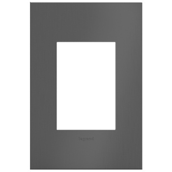 Legrand adorne Brushed Black Nickel 1-Gang + wall plate
