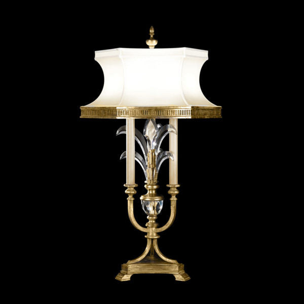 Fine Art Handcrafted Lighting Beveled Arcs 37"H Table Lamp in Muted Gold Leaf (769410ST)