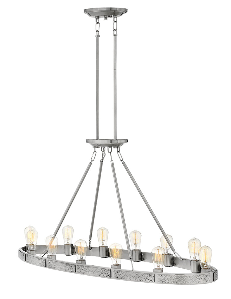 Hinkley Everett Chandelier Chandeliers Hinkley Brushed Nickel 17.5x48.25x24.5