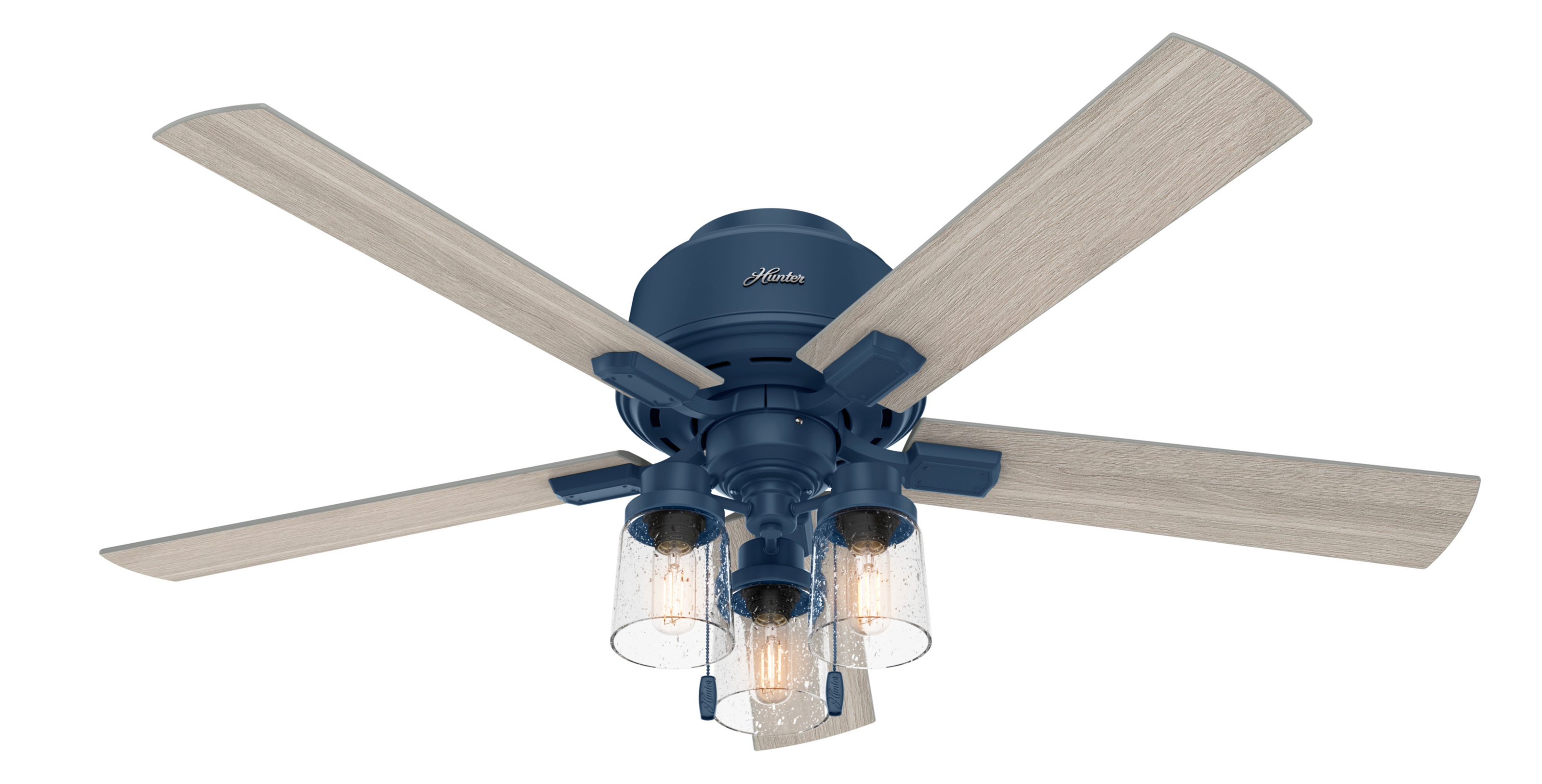 Hunter 52 inch Hartland Low Profile Ceiling Fan with LED Light Kit and Pull Chain