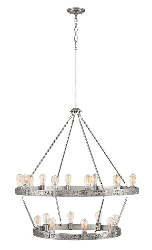 Hinkley Everett Chandelier Chandeliers Hinkley Brushed Nickel 38.5x38.5x40.0