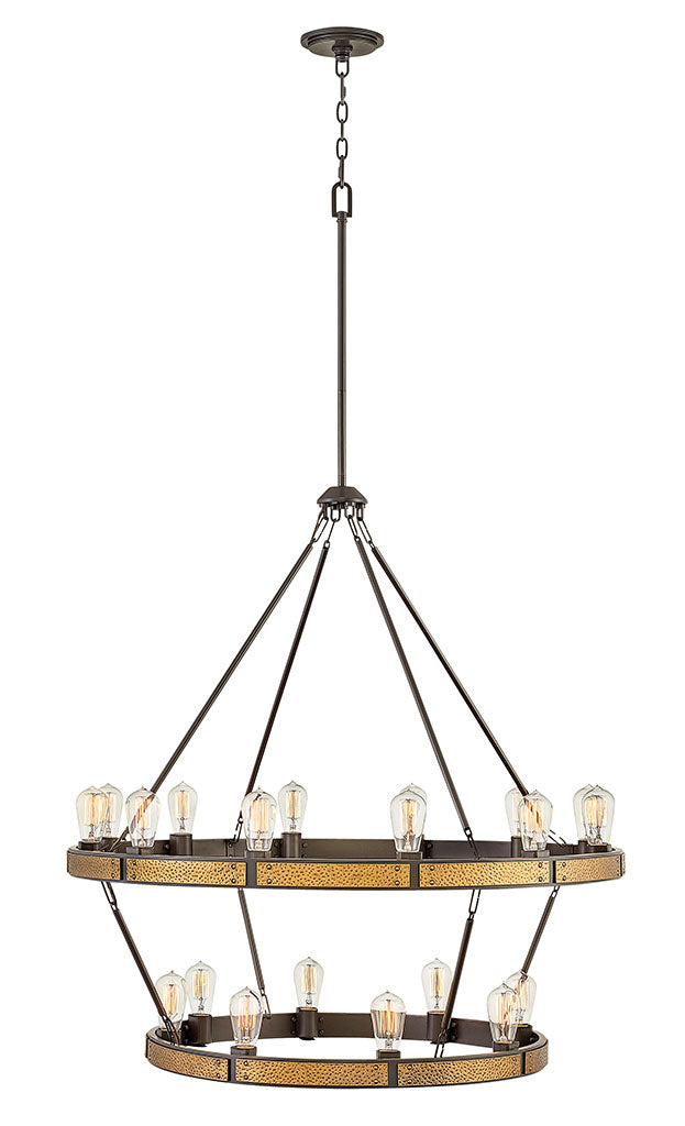 Hinkley Everett Chandelier Chandeliers Hinkley Bronze 38.5x38.5x40.0