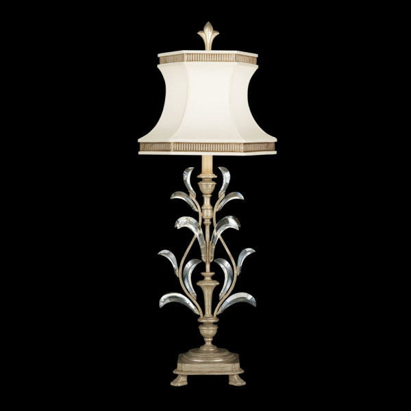 Fine Art Handcrafted Lighting Beveled Arcs 41"H Table Lamp in Warm Muted Silver Leaf (737810ST)