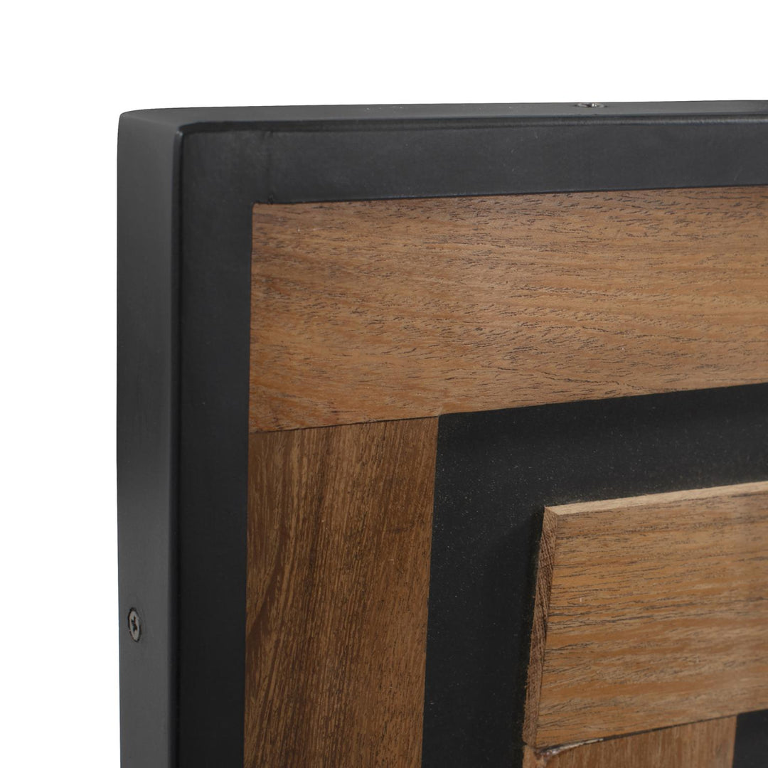 Howard Elliott Helix Wooden Square Clock