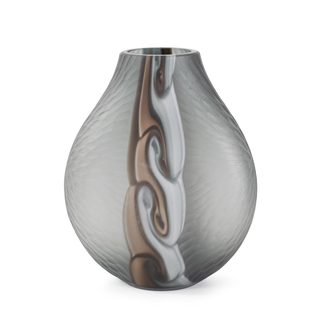 Howard Elliott Collection Smooth Vibe Glass Vase, Short