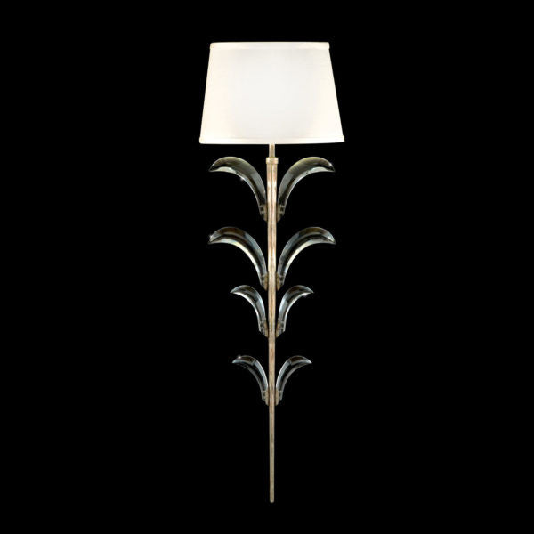 Fine Art Handcrafted Lighting Beveled Arcs 28"H Sconce in Warm Muted Silver Leaf (738450ST)