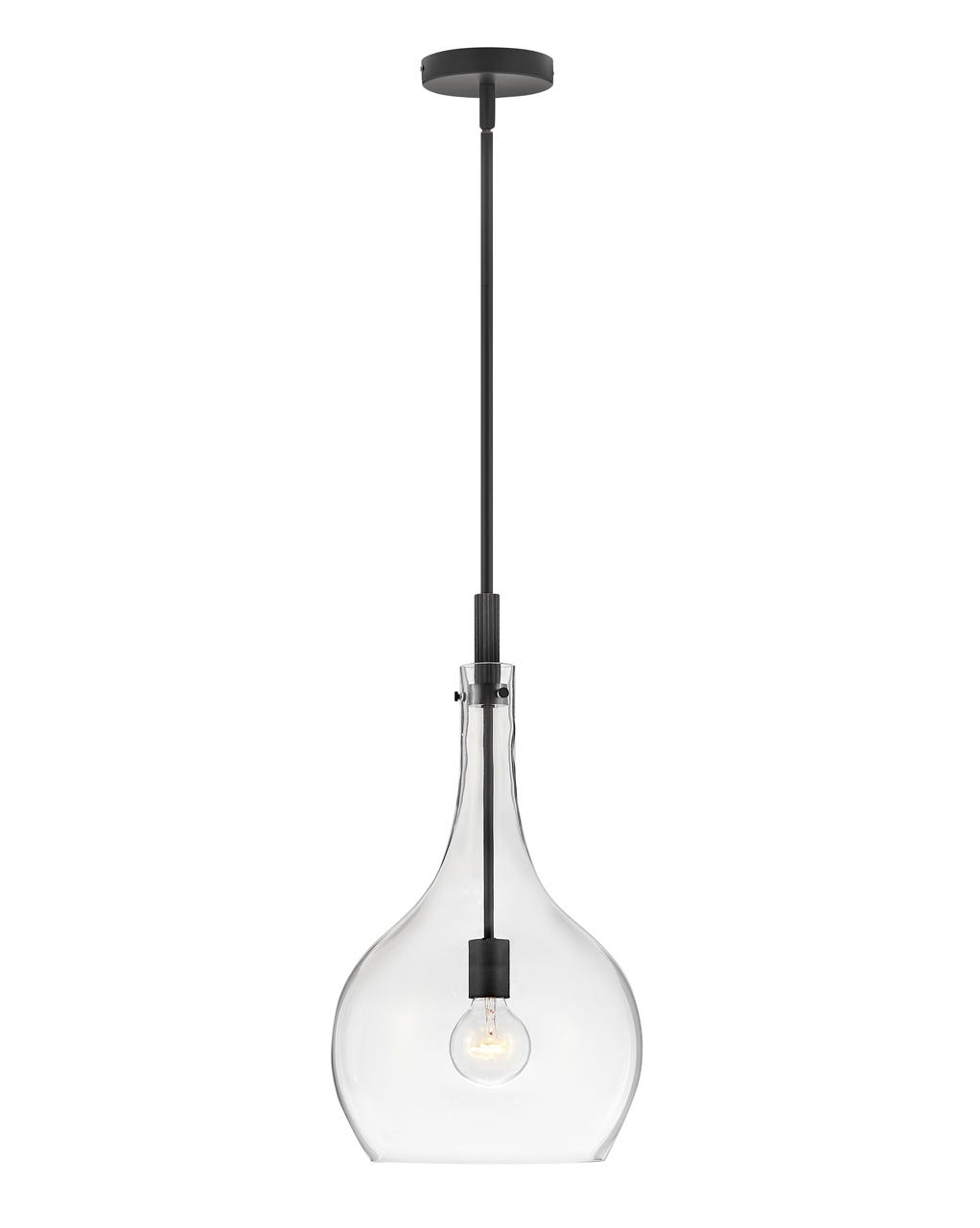 Hinkley Ziggy Pendant Pendants Hinkley Black with Clear glass 12.0x12.0x23.0 