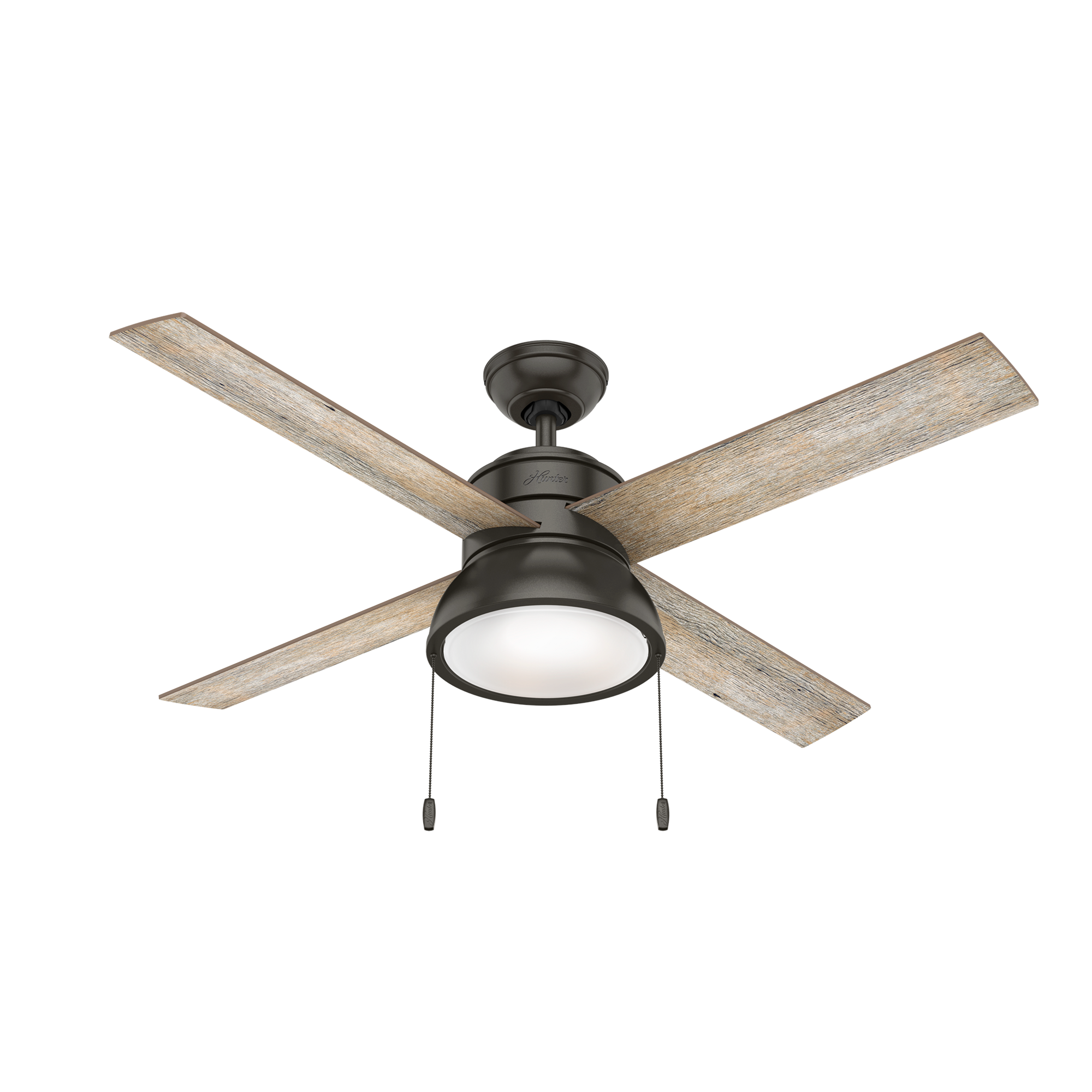 Hunter 52 inch Loki Ceiling Fan with LED Light Kit and Pull Chain