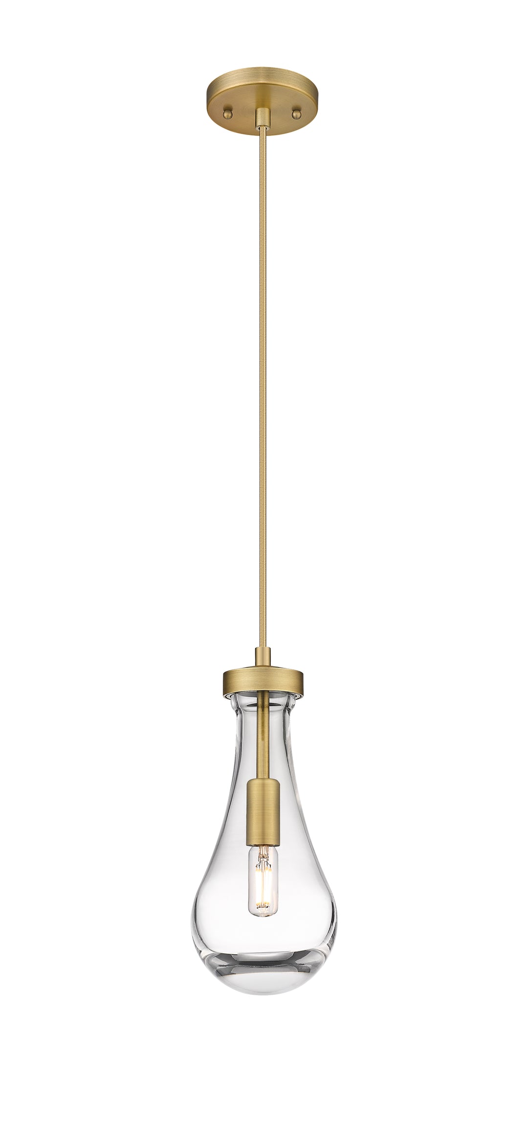 Innovations Lighting Owego 5" Pendant - Brushed Brass Pendants Innovations Lighting Clear ; Glass Type: Clear  