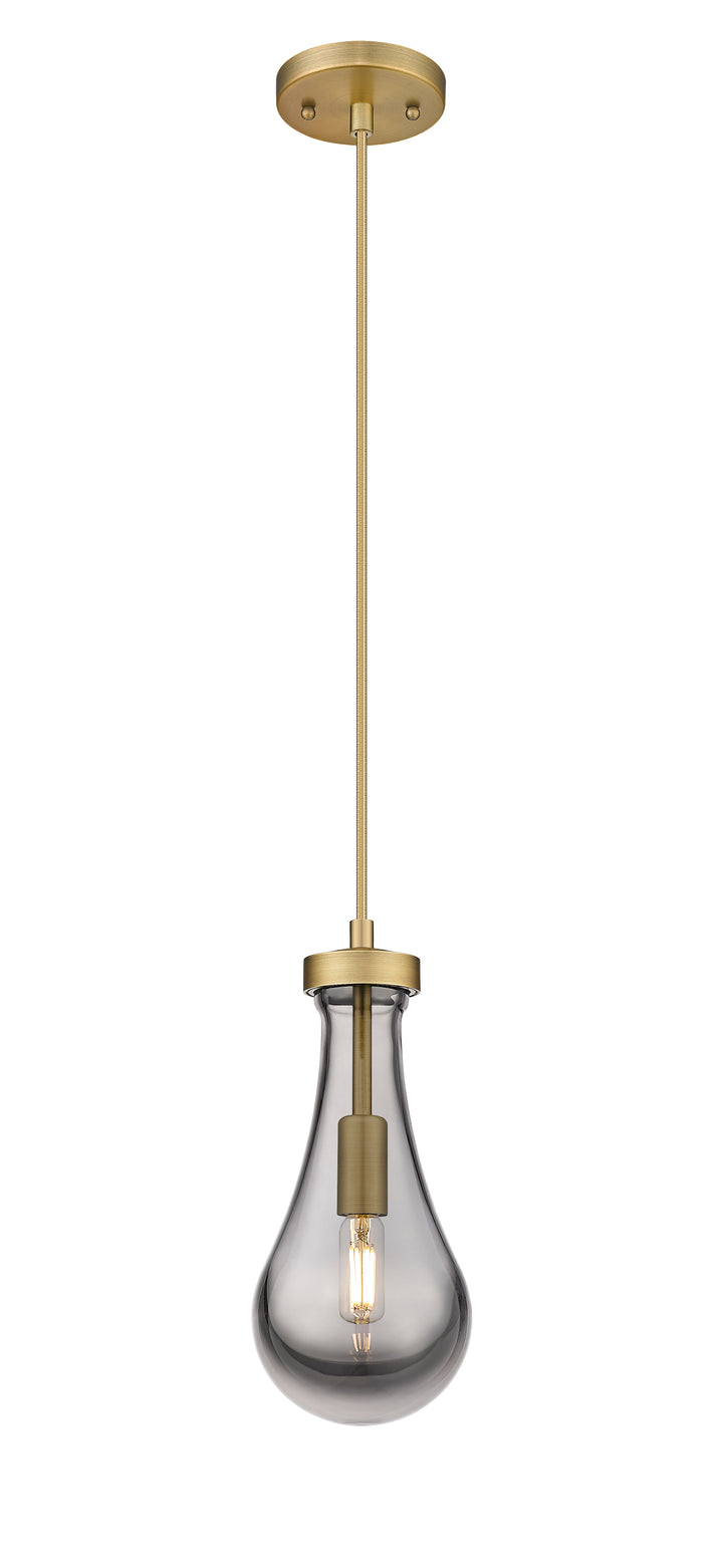 Innovations Lighting Owego 5" Pendant - Brushed Brass Pendants Innovations Lighting Light Smoke ; Glass Type: Smoked  