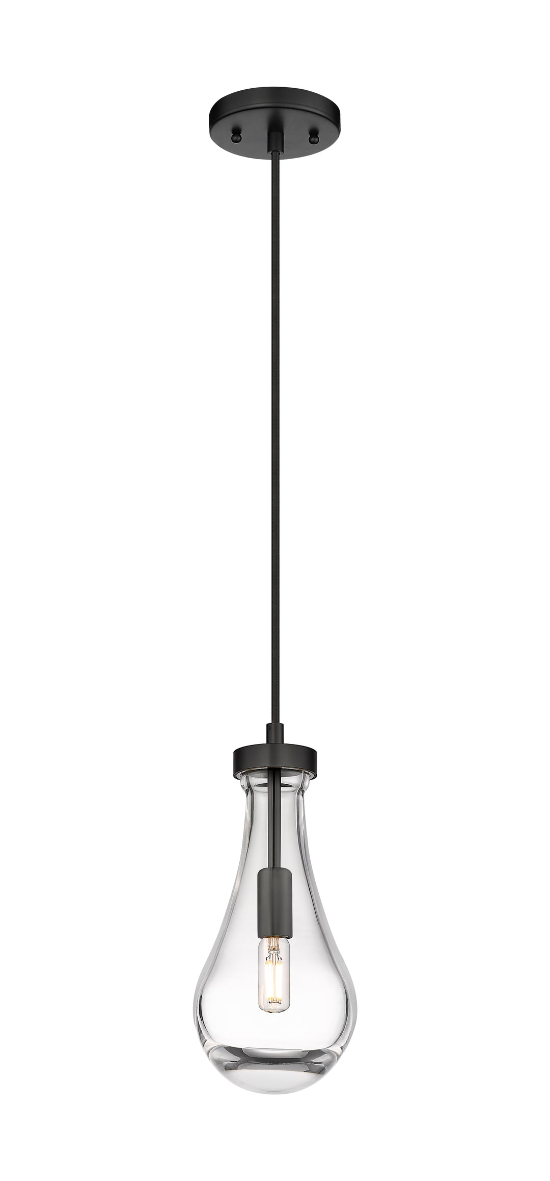 Innovations Lighting Owego 5" Pendant - Matte Black Pendants Innovations Lighting Clear ; Glass Type: Clear  