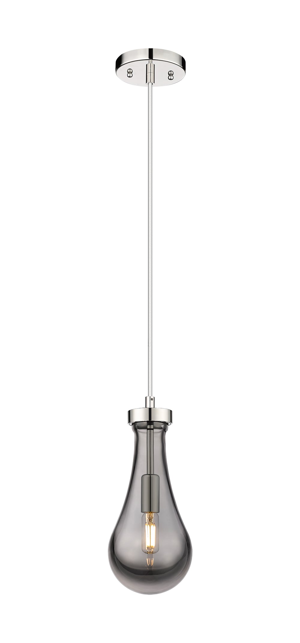 Innovations Lighting Owego 5" Pendant - Polished Nickel Pendants Innovations Lighting Light Smoke ; Glass Type: Smoked  