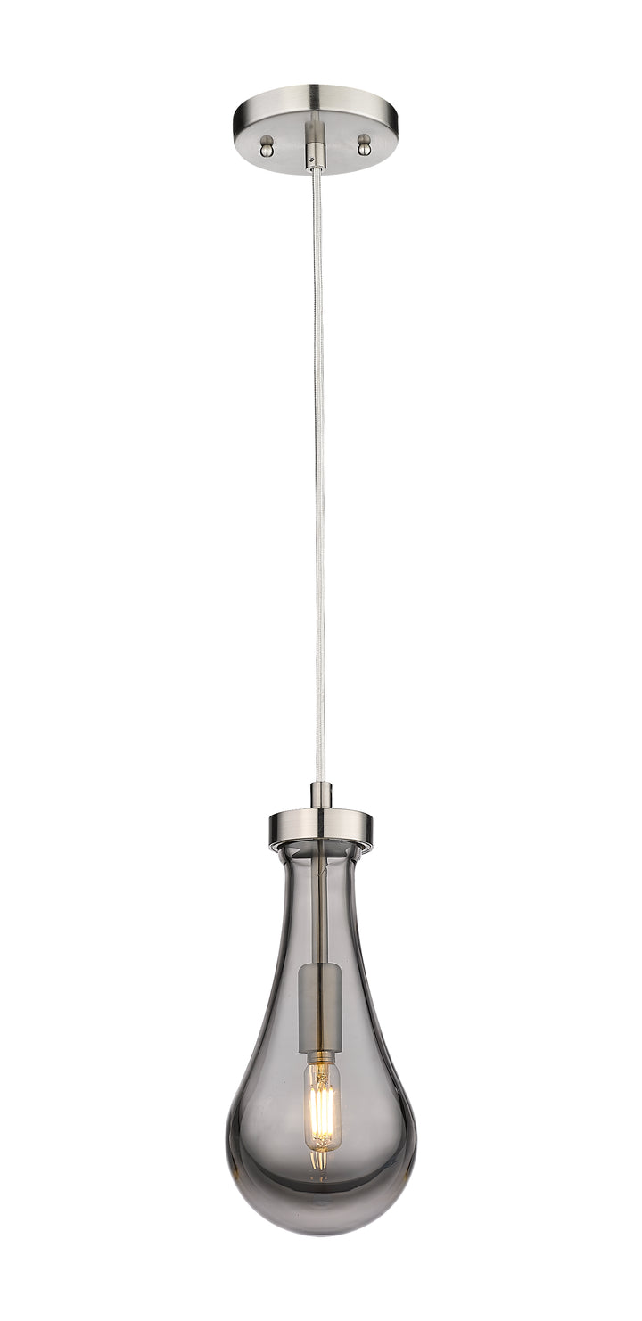 Innovations Lighting Owego 5" Pendant - Satin Nickel Pendants Innovations Lighting Light Smoke ; Glass Type: Smoked  