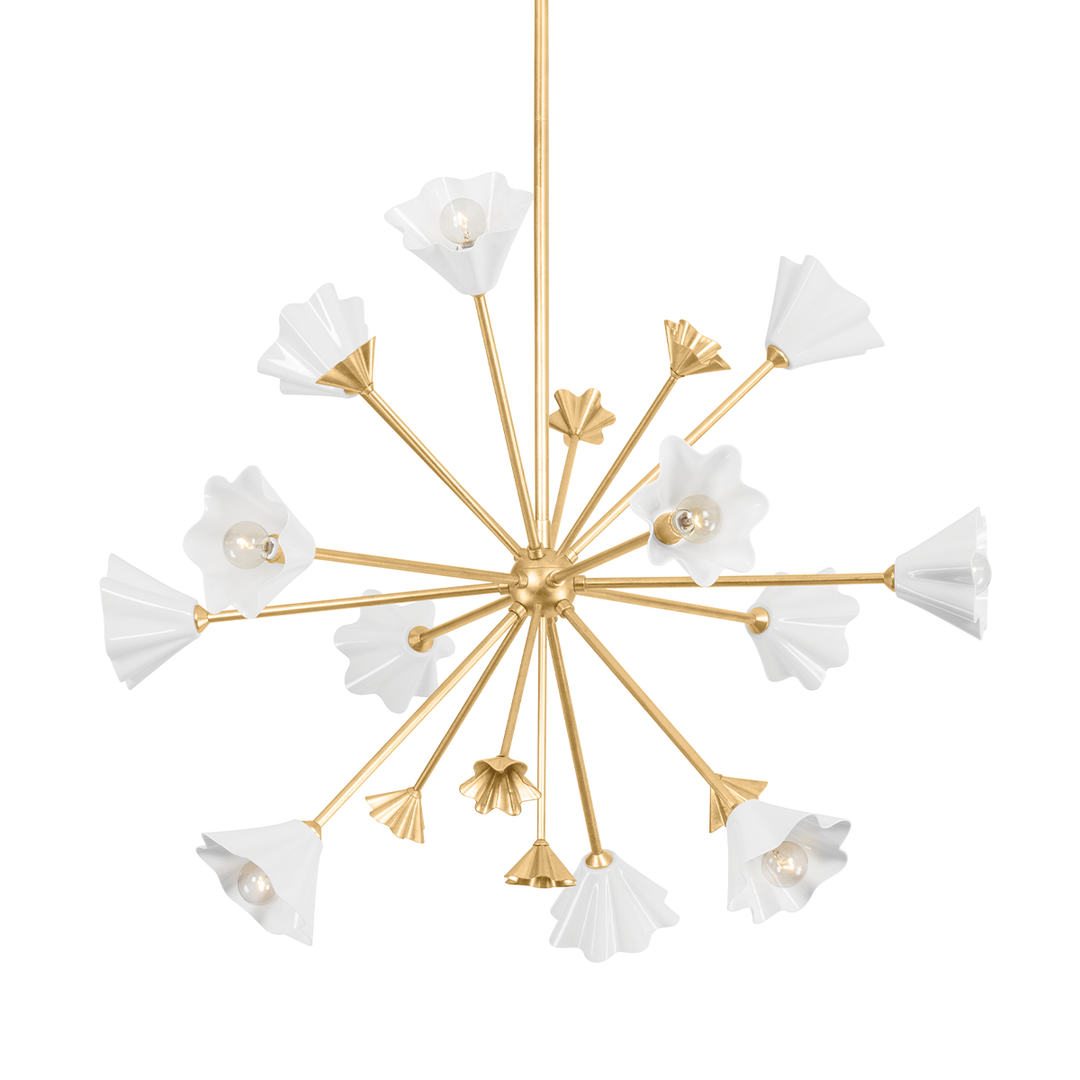 Corbett Lighting Julieta Chandelier Chandeliers Corbett VINTAGE GOLD LEAF 40.25x32 