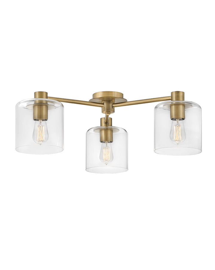 Hinkley Axel Semi-Flush Mount Ceiling Semi Flush Mounts Hinkley Heritage Brass 30.0x30.0x9.75 