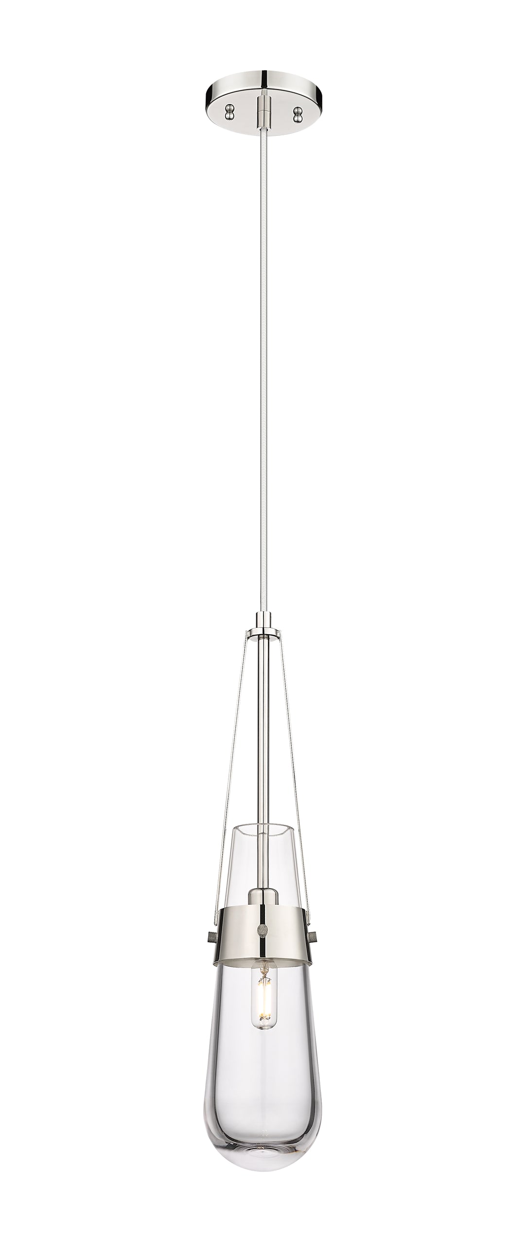 Innovations Lighting Milan 4" Pendant - Polished Nickel Pendants Innovations Lighting Clear ; Glass Type: Clear  