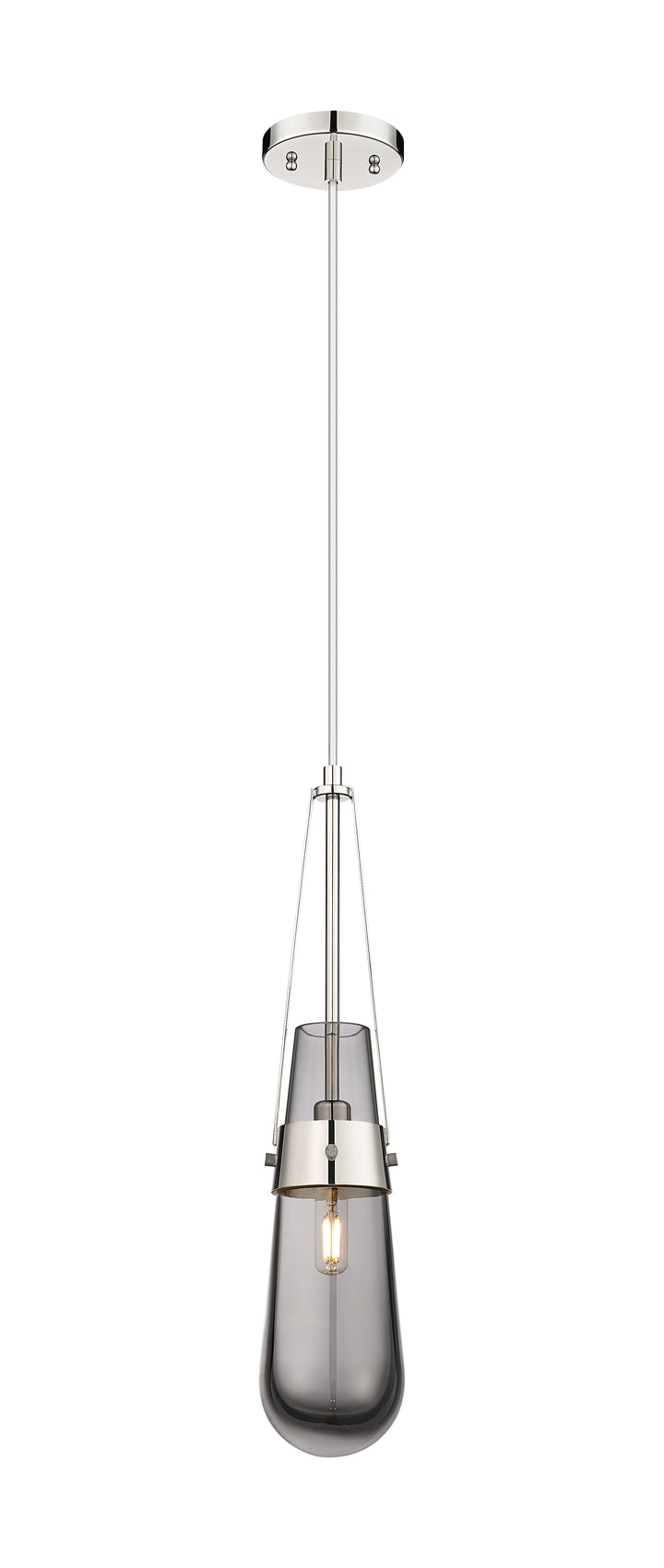 Innovations Lighting Milan 4" Pendant - Polished Nickel Pendants Innovations Lighting Light Smoke ; Glass Type: Smoked  