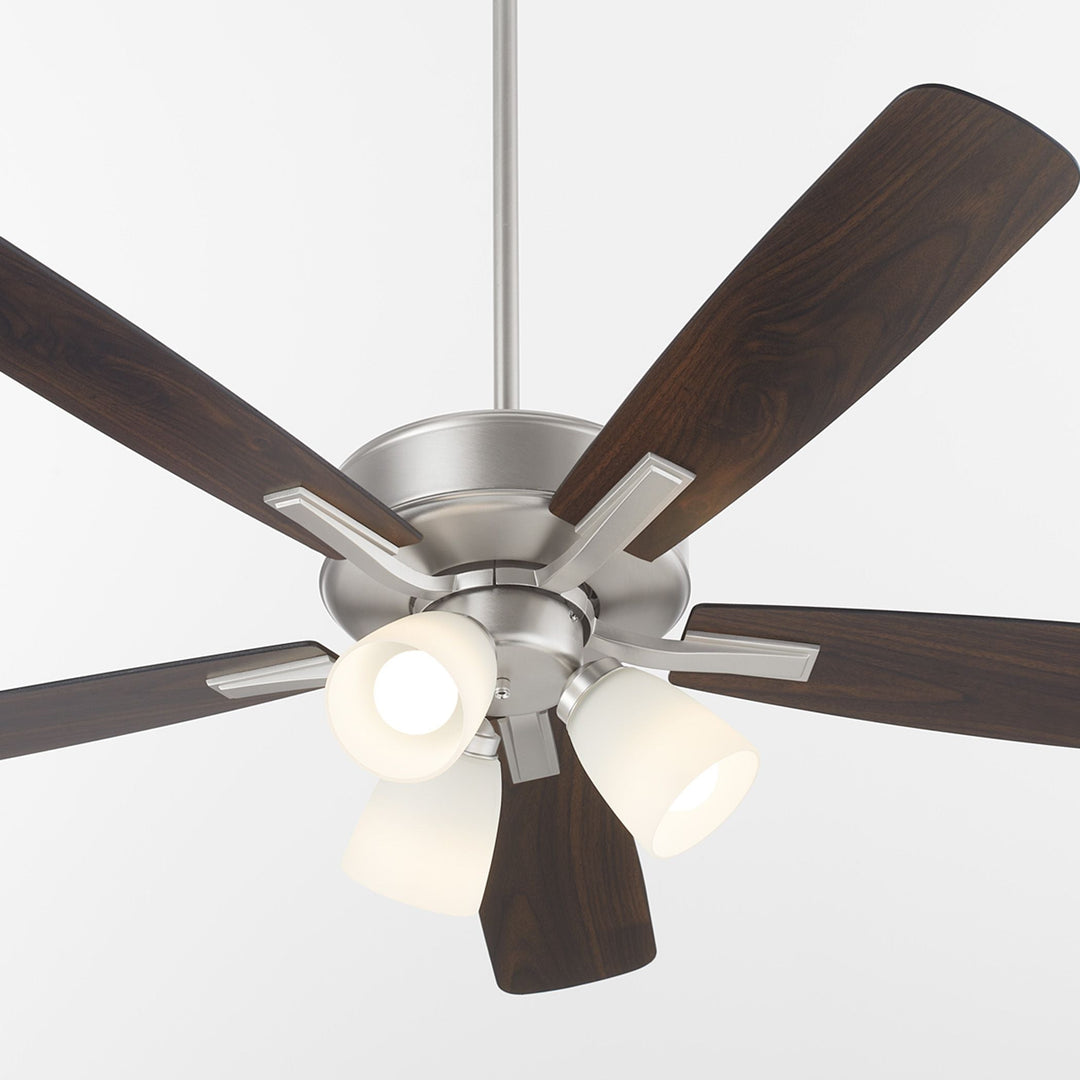 Quorum Ovation 4525-3165 52" 3-light ceiling fan in Satin Nickel - view 3