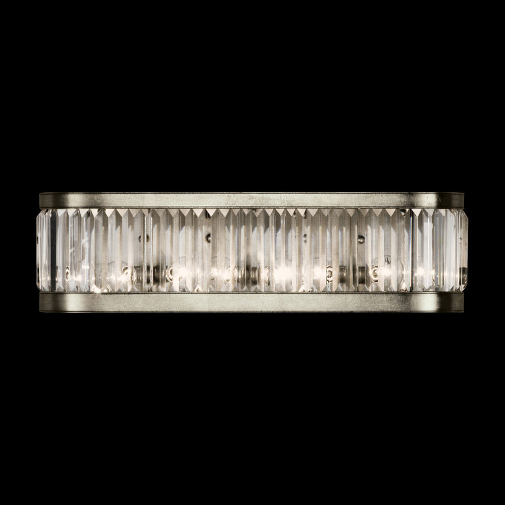 Fine Art Handcrafted Lighting Crystal Enchantment 7"H Sconce 706550 in Standard Silver Leaf (706550ST)